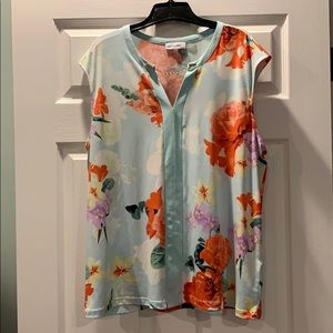 Calvin Klein V-notch neck with chain